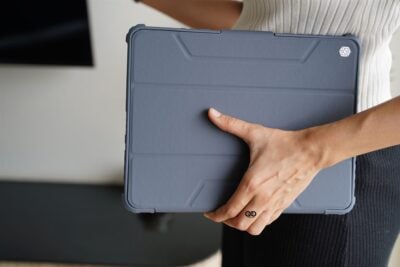 iPad Pro 2021 M1/2020/2018 Grey Bumper leather Case with transparent back and camera shutter for 11 inch and 12.9 inch