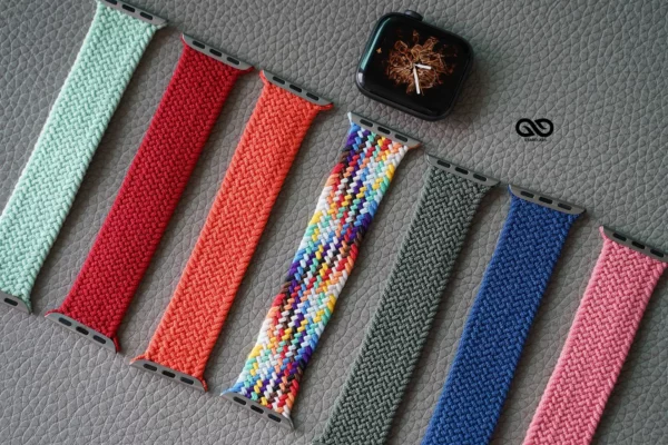 Braided Solo Loop For Apple Watch 44MM 45MM 46MM Series 4 5 6 7 8 9 10 SE SE 2 Gen