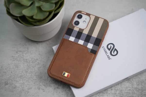 Chequered Leather Case with Card Slot - Image 50