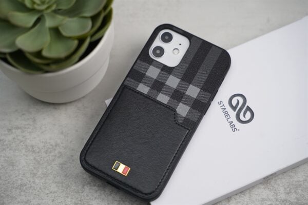 Chequered Leather Case with Card Slot - Image 51