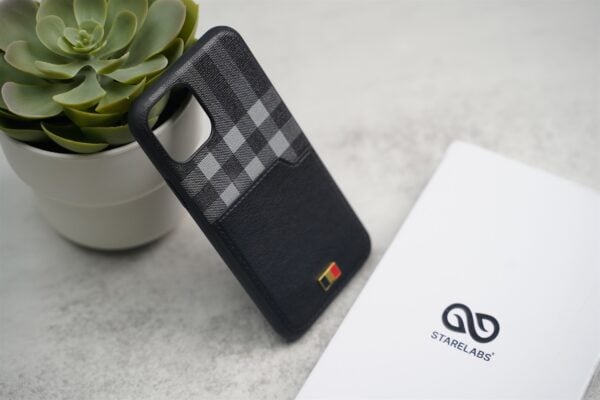 Chequered Leather Case with Card Slot - Image 56