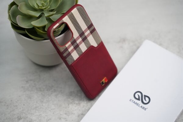 Chequered Leather Case with Card Slot - Image 58