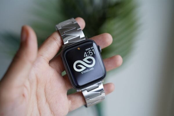 Silver Glossy Matte Link Strap For Apple Watch 44MM 45MM 46MM Series 4 5 6 7 8 9 10 SE SE 2 Gen - Image 2