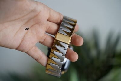 Gold Silver Glossy Matte Link Strap For Apple Watch 44MM 45MM 46MM Series 4 5 6 7 8 9 10 SE SE 2 Gen