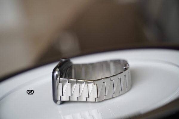 Silver Glossy Matte Link Strap For Apple Watch 44MM 45MM 46MM Series 4 5 6 7 8 9 10 SE SE 2 Gen - Image 10