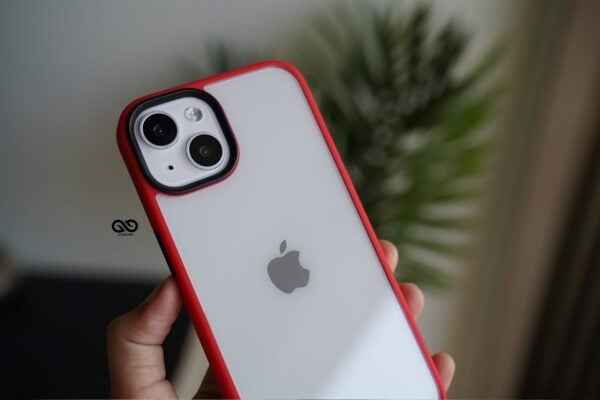 Red Drop Proof Transparent Sleek Case For iPhone 13 Mini - Image 2