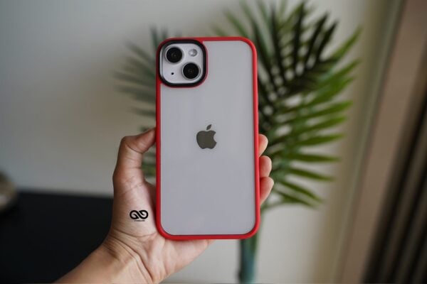 Red Drop Proof Transparent Sleek Case For iPhone 13 Mini - Image 4