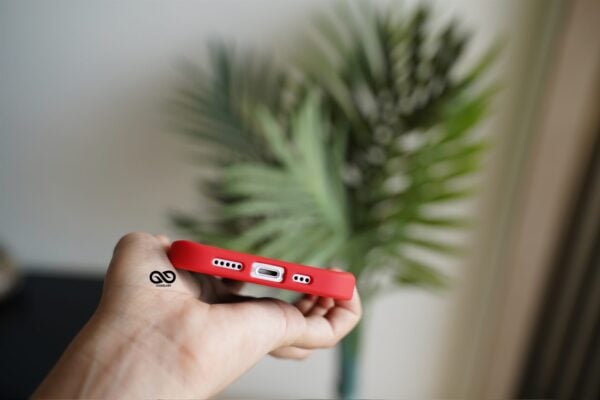 Red Drop Proof Transparent Sleek Case For iPhone 13 Mini - Image 9