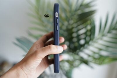 Vegan Leather Case for 12 Pro Max (Metal Buttons)