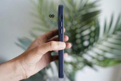 Vegan Leather Case for 12 Pro Max (Metal Buttons)