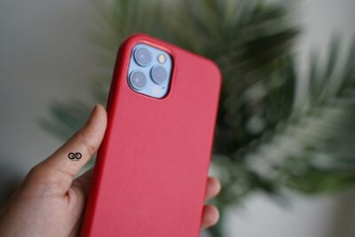 Vegan Leather Case for 12 Pro Max (Metal Buttons)