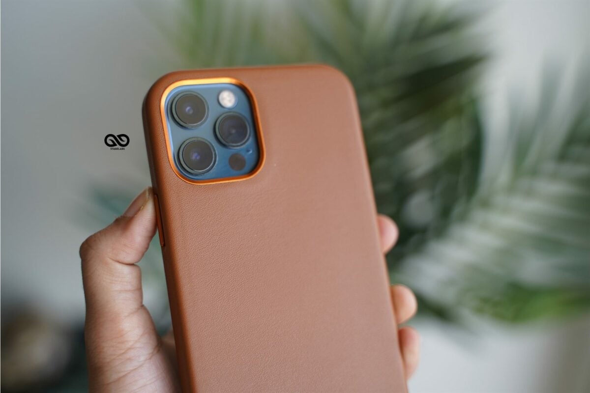 Vegan Leather Case for 12 Pro Max (Metal Buttons)
