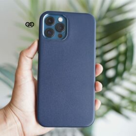 Vegan Leather Case for 12 Pro Max (Metal Buttons)