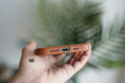 Vegan Leather Case for 12 Pro Max (Metal Buttons)