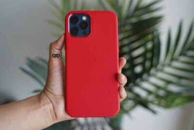 Vegan Leather Case for 12 Pro Max (Metal Buttons)