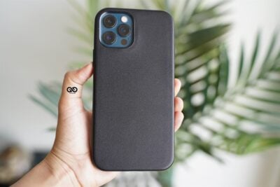 Vegan Leather Case for 12 Pro Max (Metal Buttons)