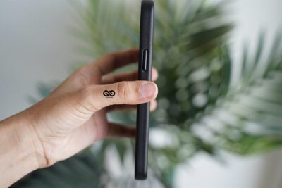 Vegan Leather Case for 12 Pro Max (Metal Buttons)