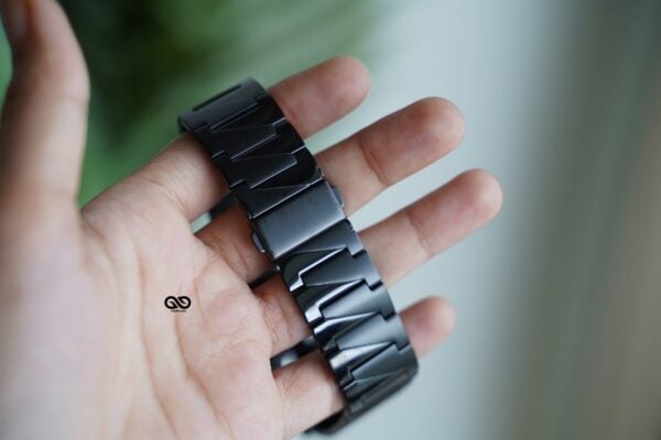 Black Glossy Matte Link Strap For Apple Watch 42MM 41MM 40MM Series 4 5 6 7 8 9 10 SE SE 2 Gen - Image 3