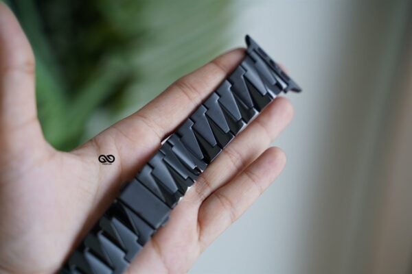 Black Glossy Matte Link Strap For Apple Watch 42MM 41MM 40MM Series 4 5 6 7 8 9 10 SE SE 2 Gen - Image 4