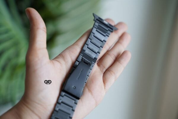 Black Glossy Matte Link Strap For Apple Watch 42MM 41MM 40MM Series 4 5 6 7 8 9 10 SE SE 2 Gen - Image 9