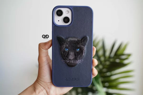 Black Panther Leather Case - Blue For iPhone 13