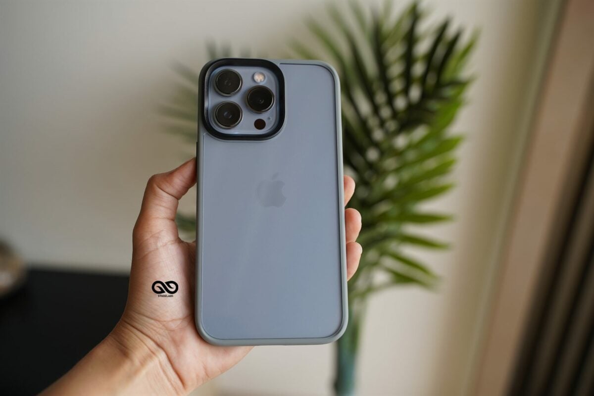 Grey Drop Proof Transparent Sleek Case For iPhone 13 Pro Max