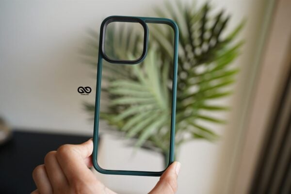 Pine Green Drop Proof Transparent Sleek Case For iPhone 13 Pro - Image 2