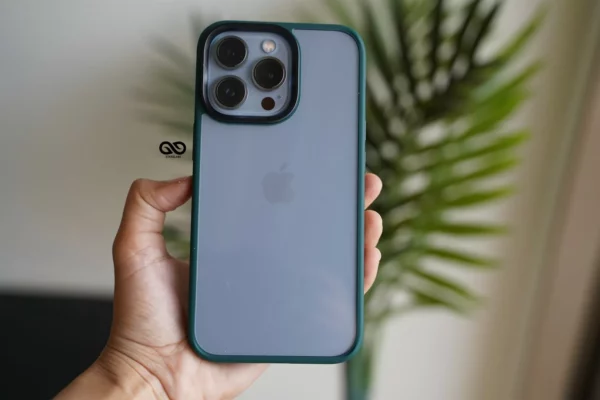Pine Green Drop Proof Transparent Sleek Case For iPhone 13 Pro