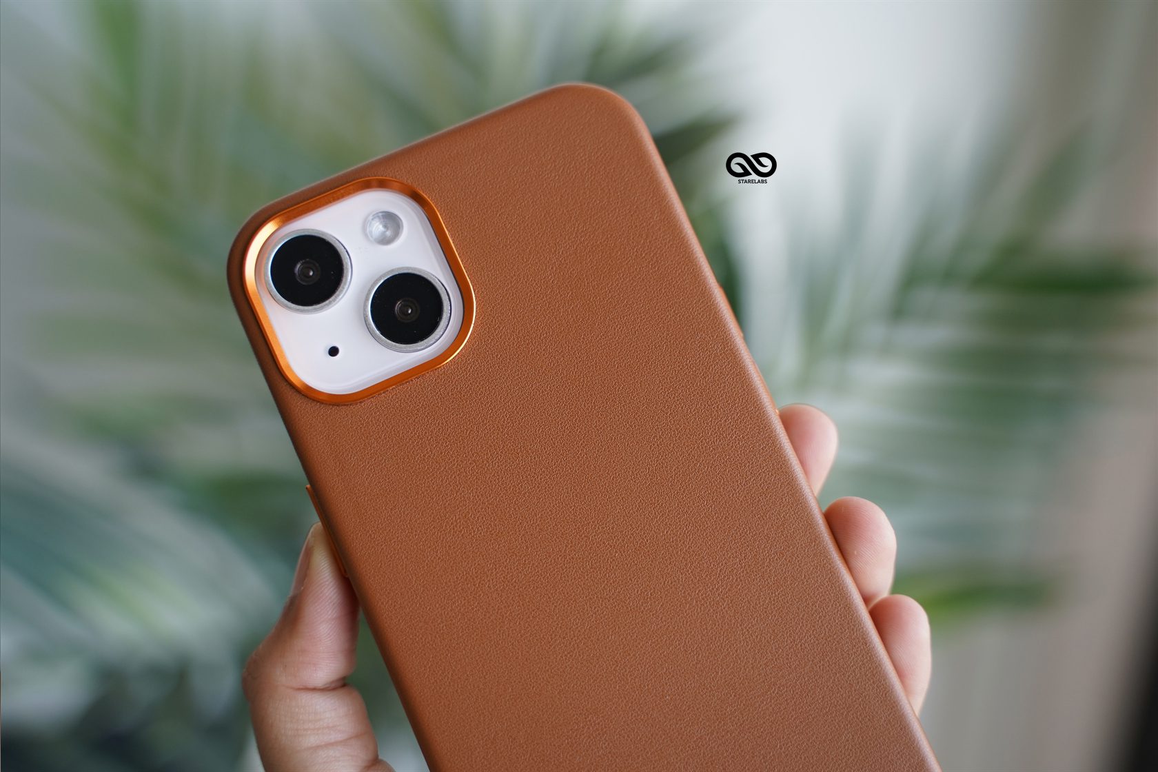 Vegan Leather Case for iPhone 13 (Metal Buttons) - Starelabs® India