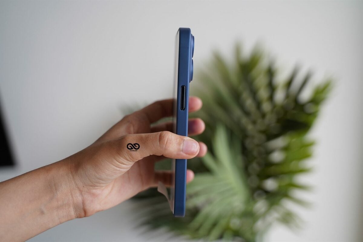 Blue Drop Proof Transparent Sleek Case For iPhone 13 Mini