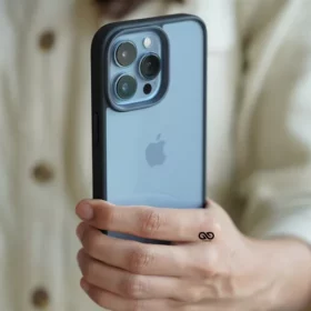 Black Drop Proof Transparent Sleek Case For iPhone 13 Pro Max