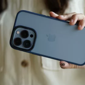 Blue Drop Proof Transparent Sleek Case For iPhone 13 Pro