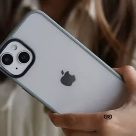 Grey Drop Proof Transparent Sleek Case For iPhone 13 Mini