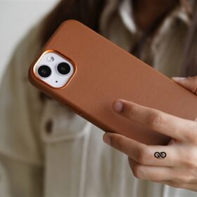Vegan Leather Case for iPhone 13 (Metal Buttons)