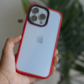 Red Drop Proof Transparent Sleek Case For iPhone 13 Pro