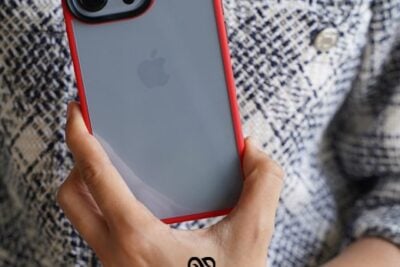 Red Drop Proof Transparent Sleek Case For iPhone 13 Pro