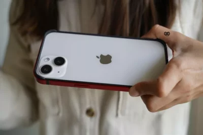 Red Fiber Bumper for iPhone 13 Mini (Bumper, not a Case)