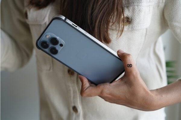 Silver Fiber Bumper for iPhone 13 Pro Max (Bumper, not a Case)