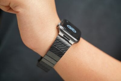 Carbon Fiber Textured Strap for Apple Watch 44MM 45MM 46MM Series 4 5 6 7 8 9 10 SE SE 2 Gen