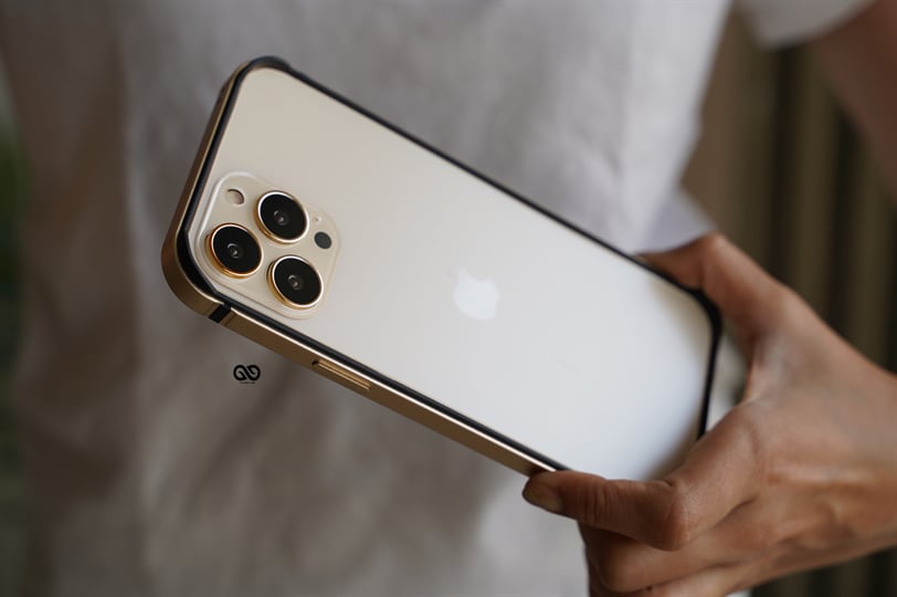 Copper Gold Fiber Bumper for iPhone 14 (Bumper, not a Case)