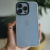 Frosted White Drop Proof Transparent Sleek Case For iPhone 13 Pro