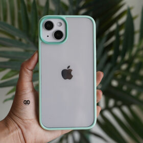 Aqua Green Drop Proof Transparent Sleek Case For iPhone 13 Mini