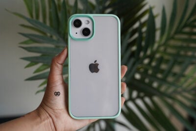 Aqua Green Drop Proof Transparent Sleek Case For iPhone 13 Mini