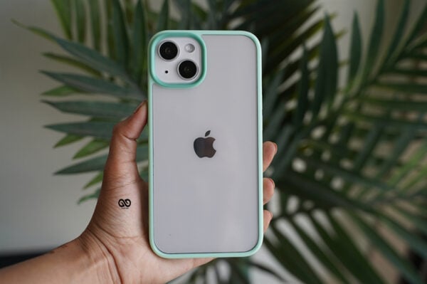 Aqua Green Drop Proof Transparent Sleek Case For iPhone 13 Mini