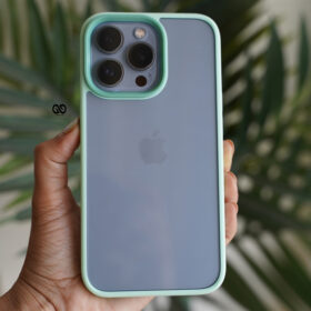 Aqua Green Drop Proof Transparent Sleek Case For iPhone 13 Pro Max