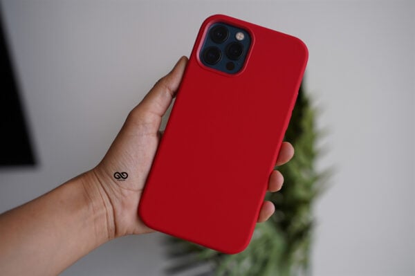 Red Genuine Silicone Case For iPhone 12 Pro Max - Image 15
