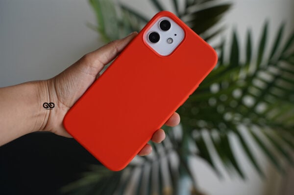 Blaze Orange Genuine Silicone Case For iPhone 12 Mini - Image 10
