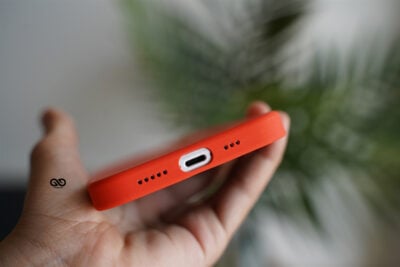 Blaze Orange Genuine Silicone Case For iPhone 12 Mini