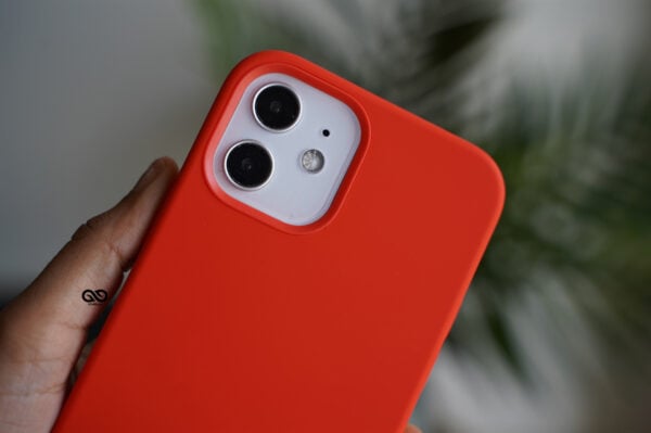 Blaze Orange Genuine Silicone Case For iPhone 12 Mini - Image 8