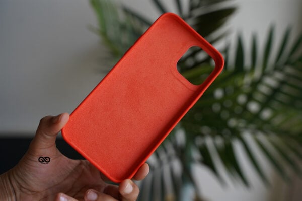 Blaze Orange Genuine Silicone Case For iPhone 12 Mini - Image 7